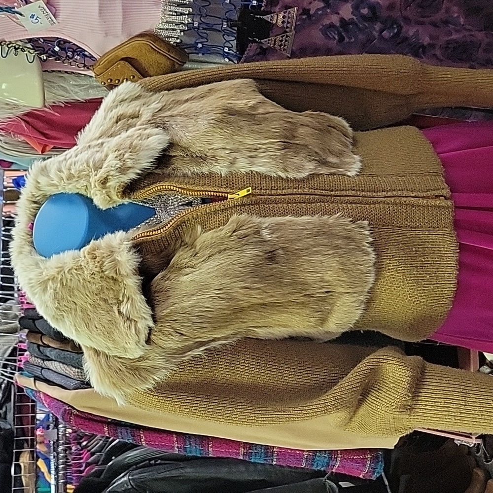 Vintage K&H Furmoste Rabbit Fur zip up coat